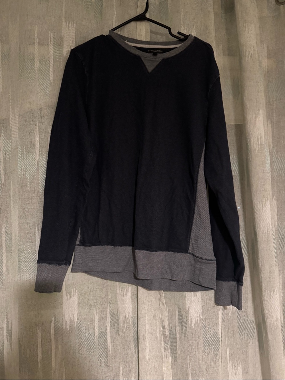 Banana Republic blue Sweatshirt with Light Gray Trim